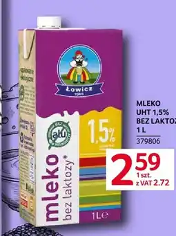 Selgros Mleko UHT bez laktozy Łowicz 1,5% oferta