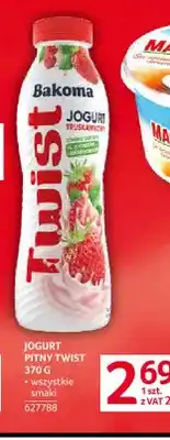 Selgros Jogurt pitny Twist truskawkowy Bakoma oferta