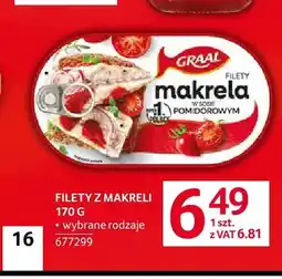 Selgros Filety z makreli Graal oferta