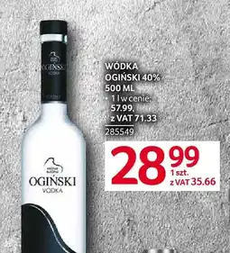 Selgros Wódka Ogiński 40% oferta