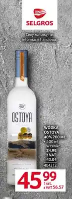 Selgros Wódka Ostoya 40% oferta