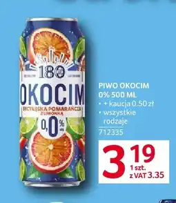 Selgros Piwo bezalkoholowe Okocim oferta