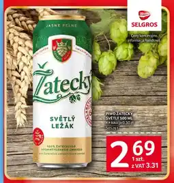 Selgros Piwo Žatecký Světlý oferta