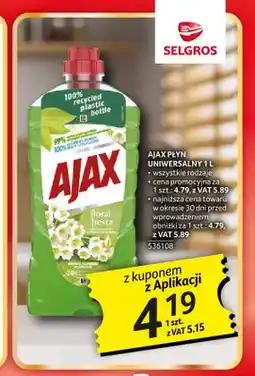 Selgros Płyn uniwersalny Ajax oferta