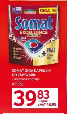 Selgros Kapsułki do zmywarki Somat Giga oferta