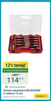 ERLI Zestaw wkrętaków Milwaukee w walizce 12 szt oferta
