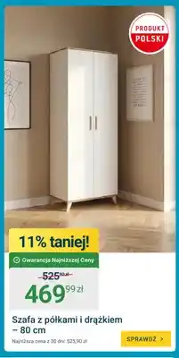 ERLI Szafa z półkami i drążkiem 80 cm oferta
