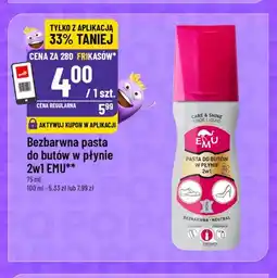 Polomarket Bezbarwna pasta do butów w płynie 2w1 Emu oferta