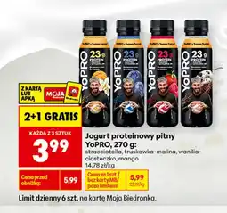Biedronka Jogurt proteinowy pitny YoPRO wanilia-ciasteczko oferta