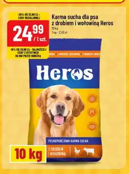 Polomarket Karma sucha dla psa z drobiem i wołowiną Heros oferta