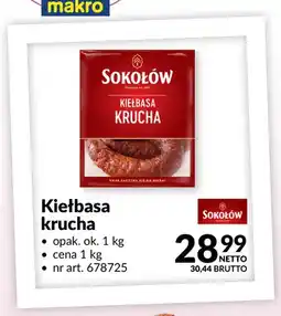 Makro Kiełbasa krucha Sokołów oferta
