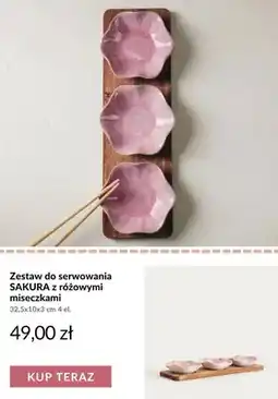 Homla Zestaw do serwowania Sakura z różowymi miseczkami oferta