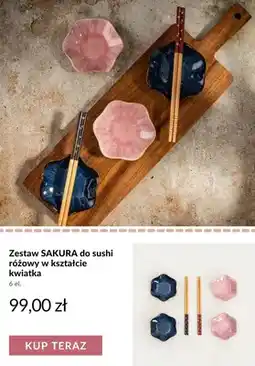 Homla Zestaw Sakura do sushi różowy w kształcie kwiatka oferta