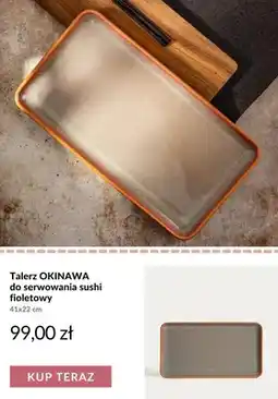 Homla Talerz Okinawa do serwowania sushi fioletowy 41x22 cm oferta