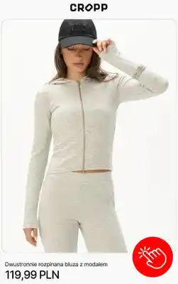 Cropp Dwustronnie rozpinana bluza z modalem Cropp oferta