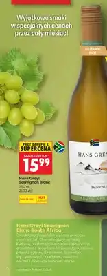 Biedronka Wino białe wytrawne Hans Greyl Sauvignon Blanc oferta
