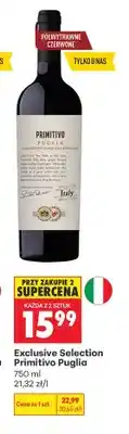 Biedronka Wino czerwone Exclusive Selection Primitivo Puglia oferta