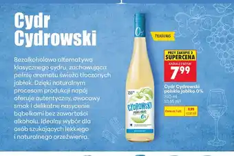 Biedronka Cydr Cydrowski polskie jabłko 0% oferta