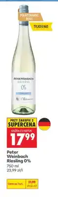 Biedronka Wino bezalkoholowe Peter Weinbach Riesling oferta