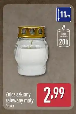 ALDI Znicz szklany zalewany mały oferta