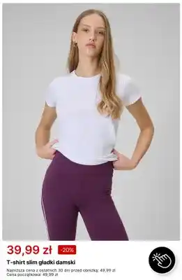 T-shirt slim gładki damski