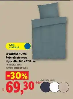 Lidl LIVARNO HOME Pościel satynowa z lyocellu, 140 x 200 cm oferta