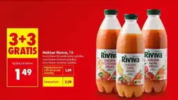 Biedronka Nektar Riviva, 1l: marchew-brzoskwinia-jabłko marchew-banan-jabłko marchew-malina-jabłko oferta