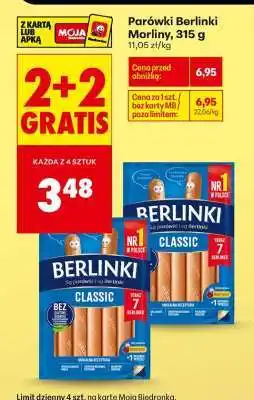 Biedronka Parówki Berlinki Morliny, 315 g oferta