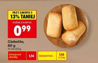 Biedronka Ciabatta 80 g oferta