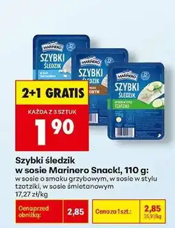 Biedronka Szybki śledzik w sosie Marinero Snack, 110 g oferta