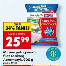 Biedronka Miruna patagońska filet ze skórą Abramczyk, 900 g oferta