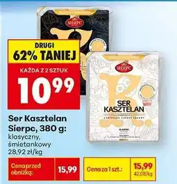 Biedronka Ser Kasztelan Sierpc, 380 g oferta
