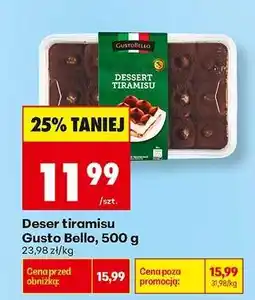 Biedronka Deser tiramisu Gusto Bello 500 g oferta