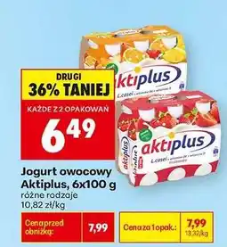 Biedronka Jogurt owocowy Aktiplus, 6x100 g oferta
