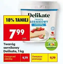 Biedronka Twaróg sernikowy Delikate, 1 kg oferta