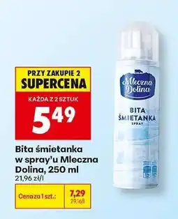 Biedronka Bita śmietanka w spray'u Mleczna Dolina, 250 ml oferta