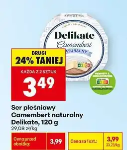 Biedronka Ser pleśniowy Camembert naturalny Delikate, 120 g oferta