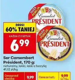 Biedronka Ser Camembert Président, 170 g oferta