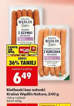 Biedronka Kiełbaski bez osłonki Kraina Wędlin Nature, 240 g oferta