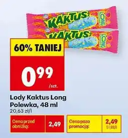 Biedronka Lody Kaktus Long Polewka, 48 ml oferta