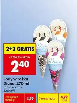 Biedronka Lody w rożku Diuna, 270 ml oferta