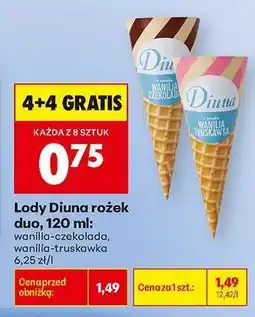 Biedronka Lody Diuna rożek duo, 120 ml oferta