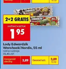 Biedronka Lody Edwardzik Warchocki Nordis, 55 ml oferta