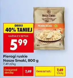Biedronka Pierogi ruskie Nasze Smaki, 800 g oferta