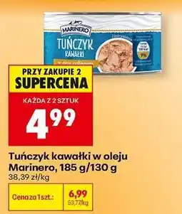 Biedronka Tuńczyk kawałki w oleju Marinero, 185 g/130 g oferta