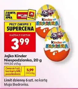 Biedronka Jajko Kinder Niespodzianka 20 g oferta