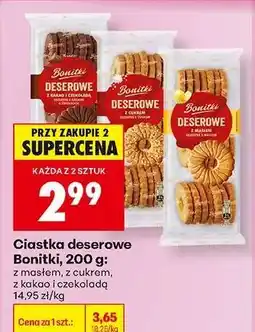 Biedronka Ciastka deserowe Bonitki, 200 g oferta