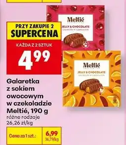 Biedronka Galaretka z sokiem owocowym w czekoladzie Meltié, 190 g oferta