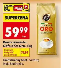 Biedronka Kawa ziarnista Cafe d’Or Oro, 1 kg oferta
