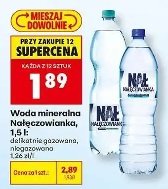 Biedronka Woda mineralna Nałęczowianka, 1,5 l oferta